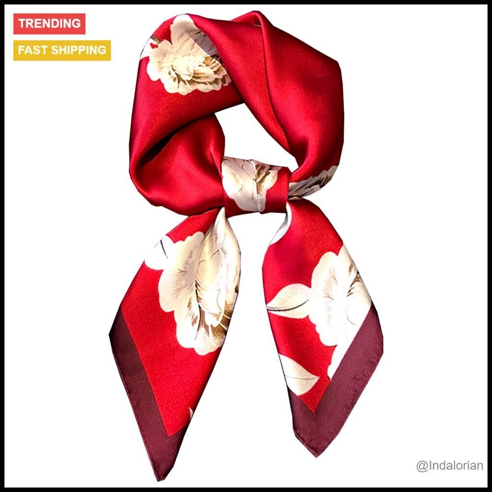 Satin Silk Scarf Lightweight Fashion Head Neck Accessory Versatile Chic Elegant